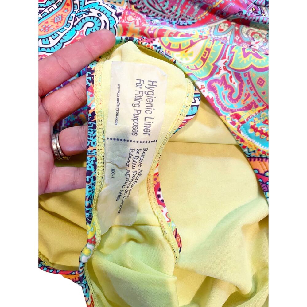 BLEU ROD BEATTIE One Piece Swimsuit Halter Paisley Multicolor Plus 14 NWT - Picture 4 of 8